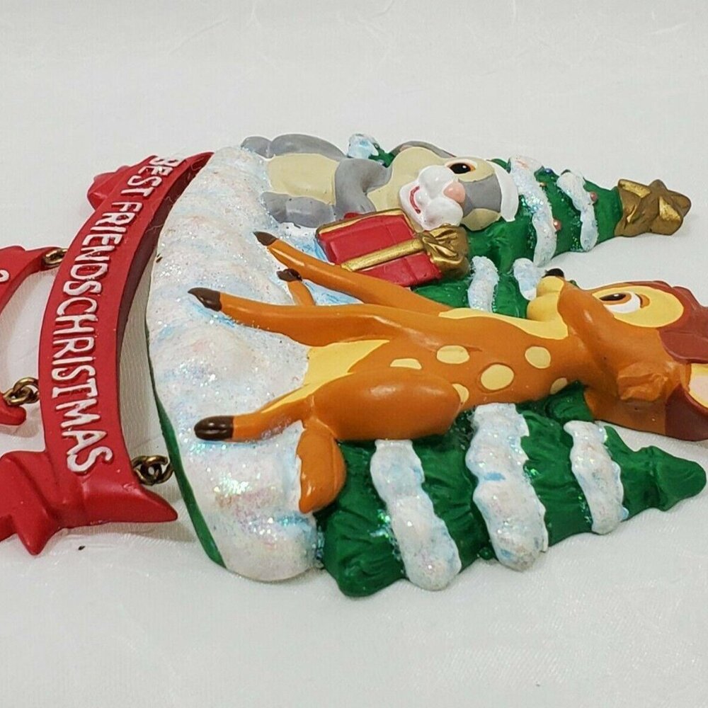 Rare Disney Store Bambi Thumper Christmas Ornament 4.5" Best Friends vtg 2001 - Picture 5 of 7